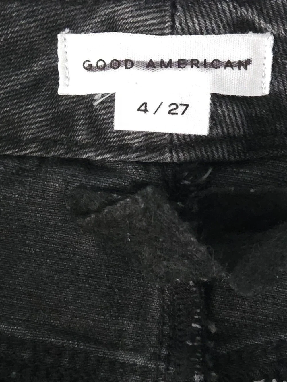 Good American Tube Maxi Skirt Black Denim Size 4/27 High Rise Column Y2K Revival